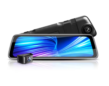 DDPAI Mola E3 2K auto video reģistrators – 9.35'' skārienjutīgs spogulis, priekšējā + aizmugurējā kamera, HDR, 24H stāvvietas režīms, balss vadība