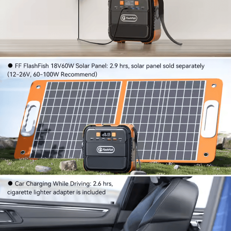 ⚡ FlashFish A101 Portatīvā Uzlādes Stacija 230V 120W 97.68Wh (6.6Ah/14.8V) - ZEMLETES.LV
