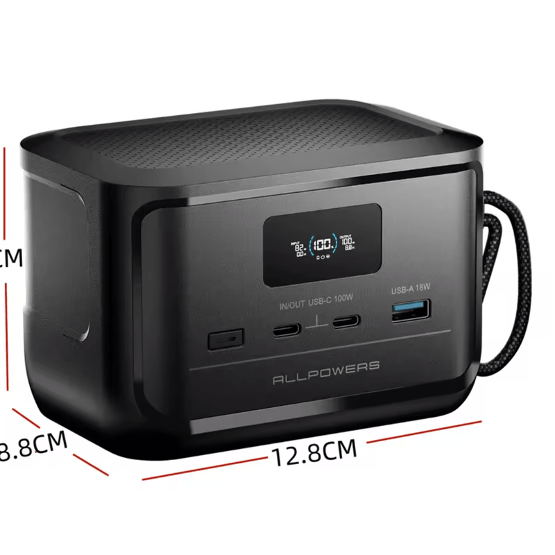 ⚡ ALLPOWERS SOLAX P100 Portatīvā Uzlādes Stacija 99.2Wh LiFePO4 USB - C 100W (EU) - ZEMLETES.LV