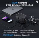 ⚡ ALLPOWERS SOLAX P100 Portatīvā Uzlādes Stacija 99.2Wh LiFePO4 USB - C 100W (EU) - ZEMLETES.LV