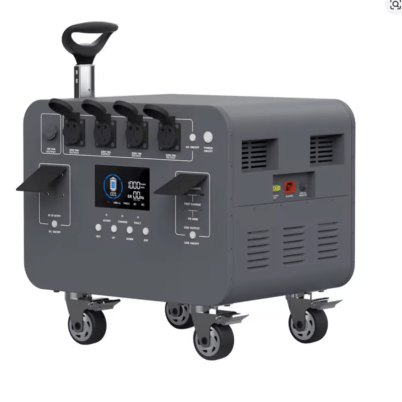 Uz pasūtījumu,piegāde 5 nedēļas⚡ 5kWh Portatīvā Enerģijas Stacija 5000W 220V (ESS Sistēma ar Riteņiem) - ZEMLETES.LV