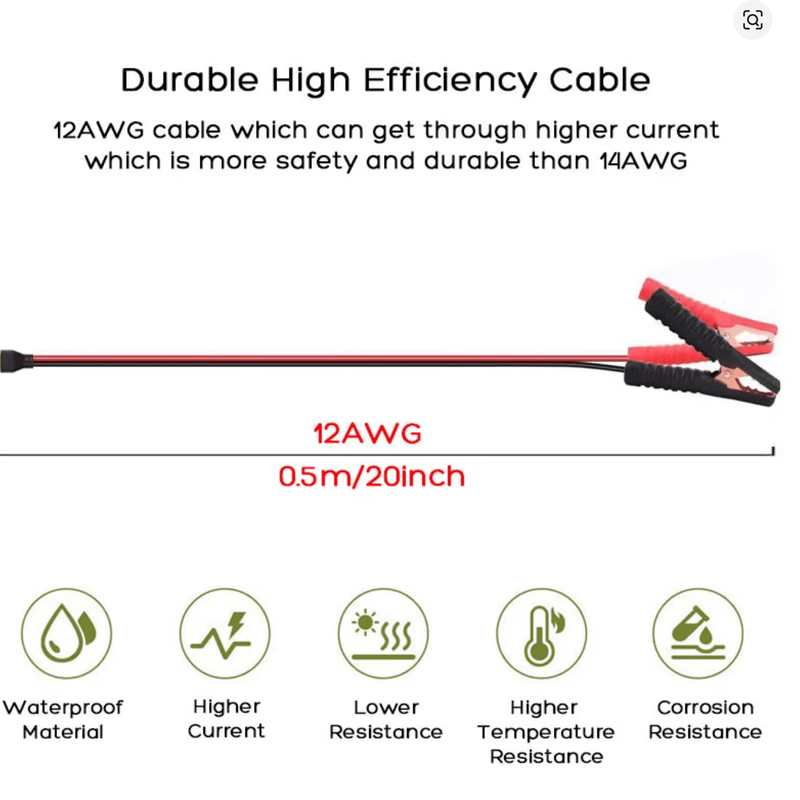 🔌 XT60 uz Krokodila Skavām Kabelis 12AWG (1m) – Akumulatoru Savienošanai - ZEMLETES.LV
