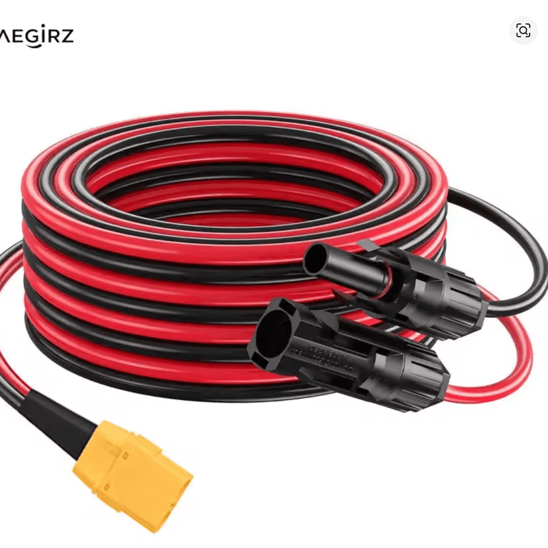 ☀️ XT90 uz MC4 Saules Paneļa Kabelis 12AWG (1–2m) – Power Station Savienošanai - ZEMLETES.LV
