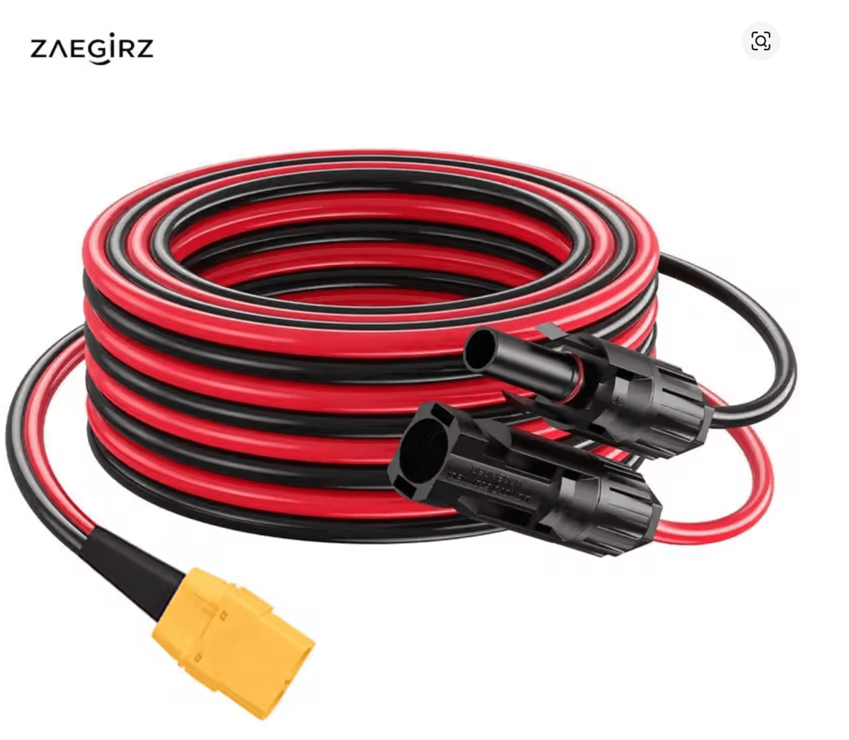 ☀️ XT90 uz MC4 Saules Paneļa Kabelis 12AWG (1–2m) – Power Station Savienošanai - ZEMLETES.LV