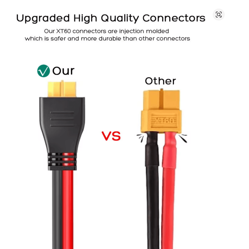 🔌 XT60 Pagarinājuma Kabelis 12AWG (6m) – Power Station un Saules Sistēmām - ZEMLETES.LV