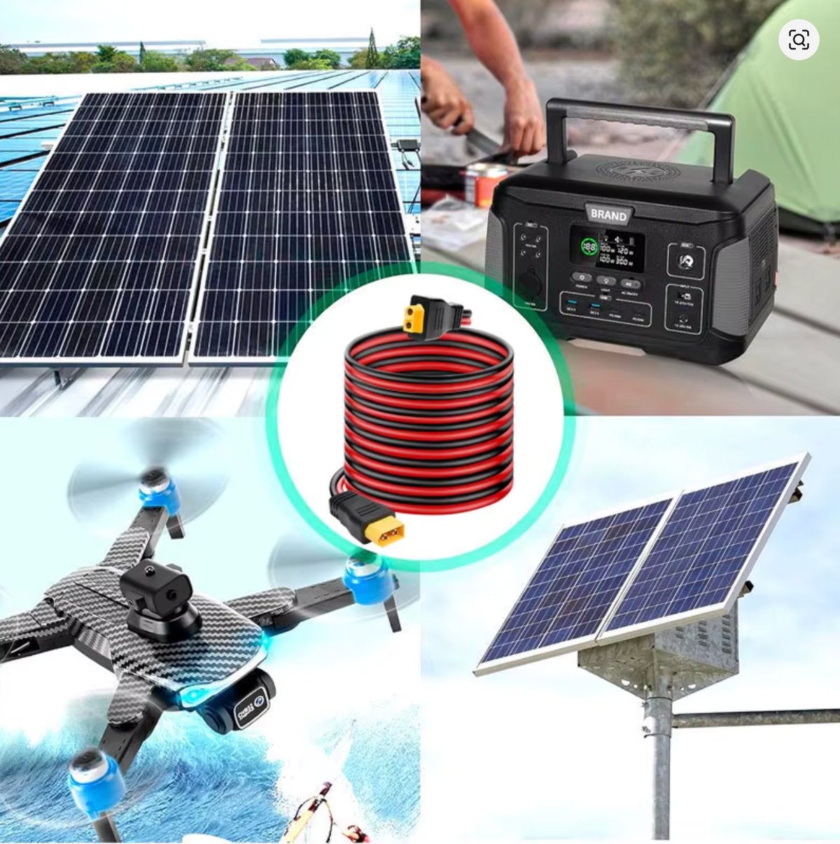 🔌 XT60 Pagarinājuma Kabelis 12AWG (6m) – Power Station un Saules Sistēmām - ZEMLETES.LV