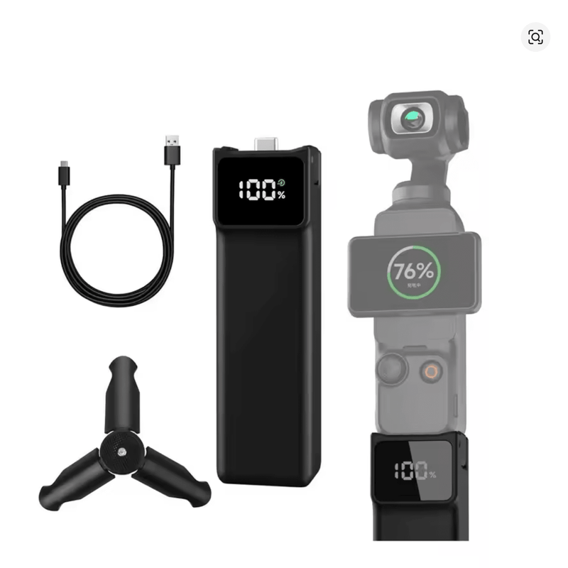 🔋 5000mAh Akumulators DJI Osmo Pocket 3 / 4 – Fast Charging + USB - C - ZEMLETES.LV