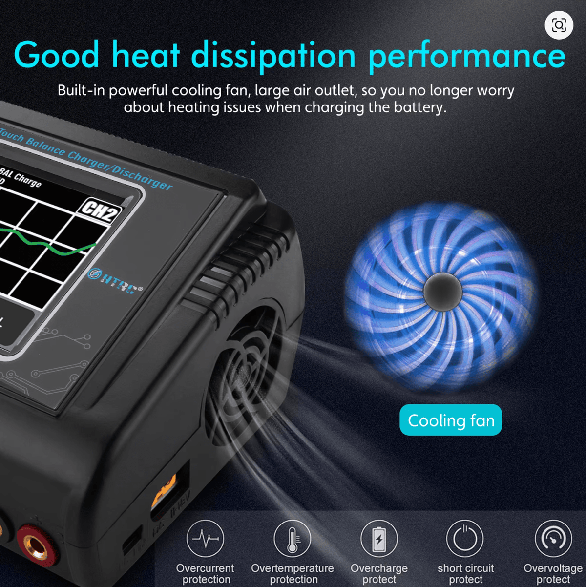 🔋 HTRC T240 DUO Smart Lādētājs 150W/240W 10A – LiPo/Li - ion/NiMH (Touch Screen) - ZEMLETES.LV