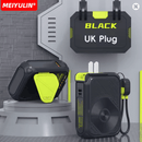 🔋 Magnētiskais Power Bank 20000mAh ar bezvadu uzlādi, statīvu un UK Plug (Fast Charge 20W)Melns - ZEMLETES.LV