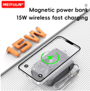 🔋 Magnētiskais Power Bank 20000mAh ar bezvadu uzlādi, statīvu un UK Plug (Fast Charge 20W)Melns - ZEMLETES.LV