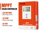 ☀️ POWLAND MPPT Saules Uzlādes Kontrolieris 20A / 30A / 40A 12V/24V LiFePO4 (līdz 100V ieeja) - ZEMLETES.LV