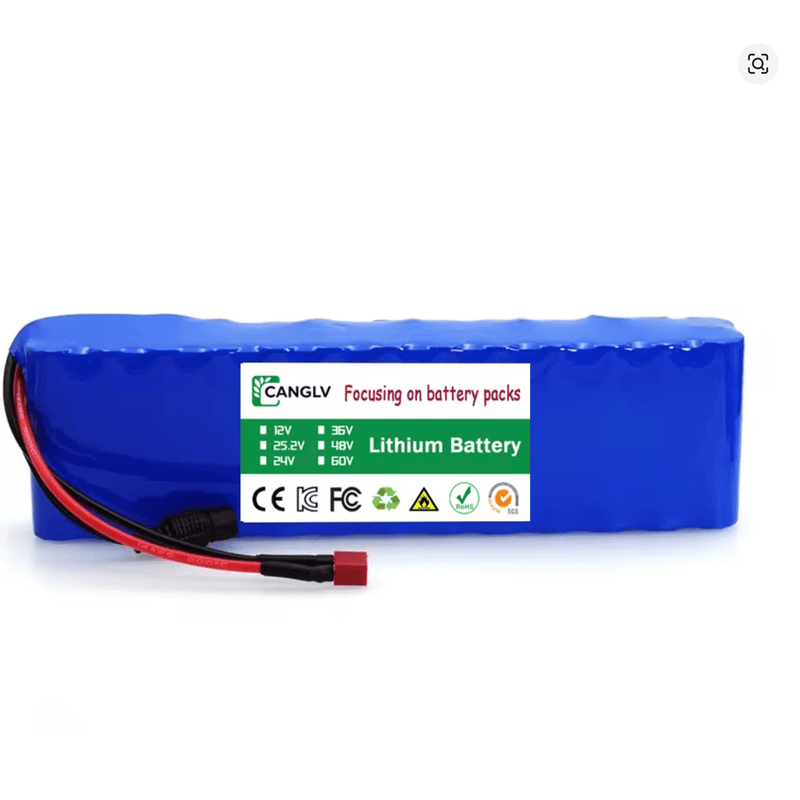 48V 7000mAh Lithium Battery 13S2P (18650) ar BMS un lādētāju e - skrejriteņiem un e - bike - ZEMLETES.LV