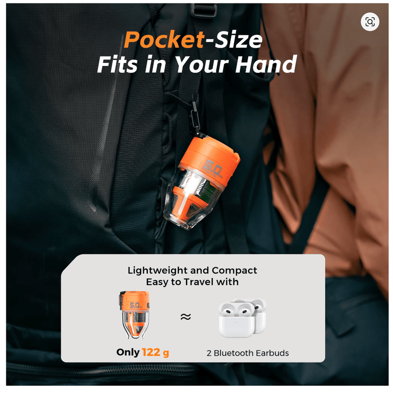 FLEXTAIL Mini Elektriskais Gaisa Pumpis ar LED Apgaismojumu (Camping Air Pump) - ZEMLETES.LV