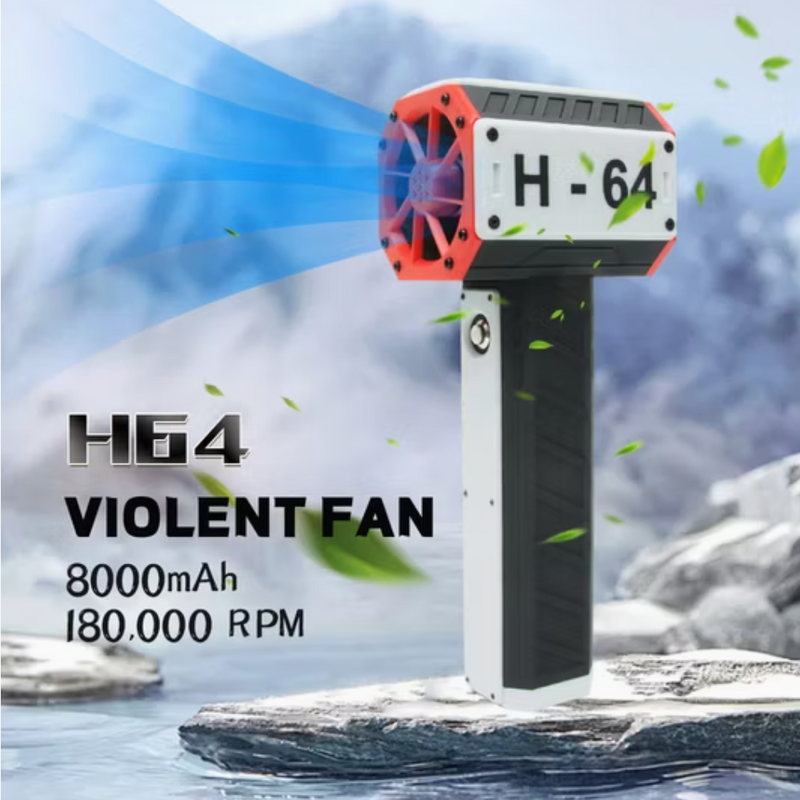 H-64 Turbo Jet Ventilators ar Bezsuku Motoru – Bezvadu Gaisa Pūtējs un Putekļu Tīrītājs