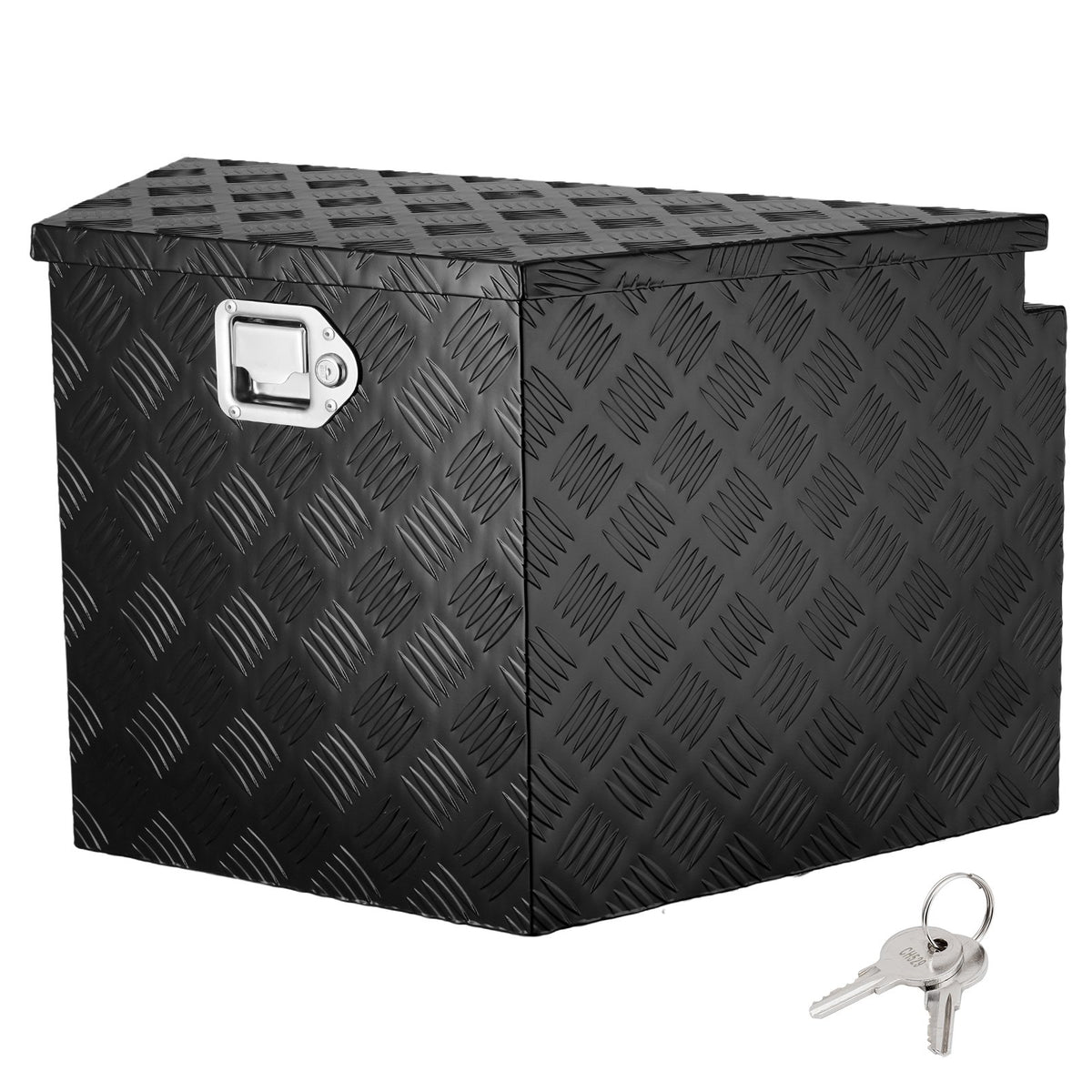 VEVOR Trailer Corner Storage Box, Heavy-Duty Trailer Tool Box with Lock and Keys, Pickup Truck RV Trailer Corner Box, 99 x 42 x 30 cm