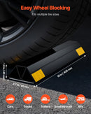 VEVOR stāvvietas apstādinātājs, 406 mm, 2 gab., pastiprināts PP materiāla garāžas grīdas ierobežotājs ar atstarojošām joslām, piemērots automašīnām, furgoniem un kravas transportlīdzekļiem