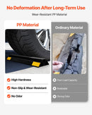 VEVOR stāvvietas apstādinātājs, 406 mm, 2 gab., pastiprināts PP materiāla garāžas grīdas ierobežotājs ar atstarojošām joslām, piemērots automašīnām, furgoniem un kravas transportlīdzekļiem