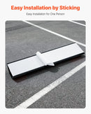 VEVOR stāvvietas apstādinātājs, 406 mm, 2 gab., pastiprināts PP materiāla garāžas grīdas ierobežotājs ar atstarojošām joslām, piemērots automašīnām, furgoniem un kravas transportlīdzekļiem