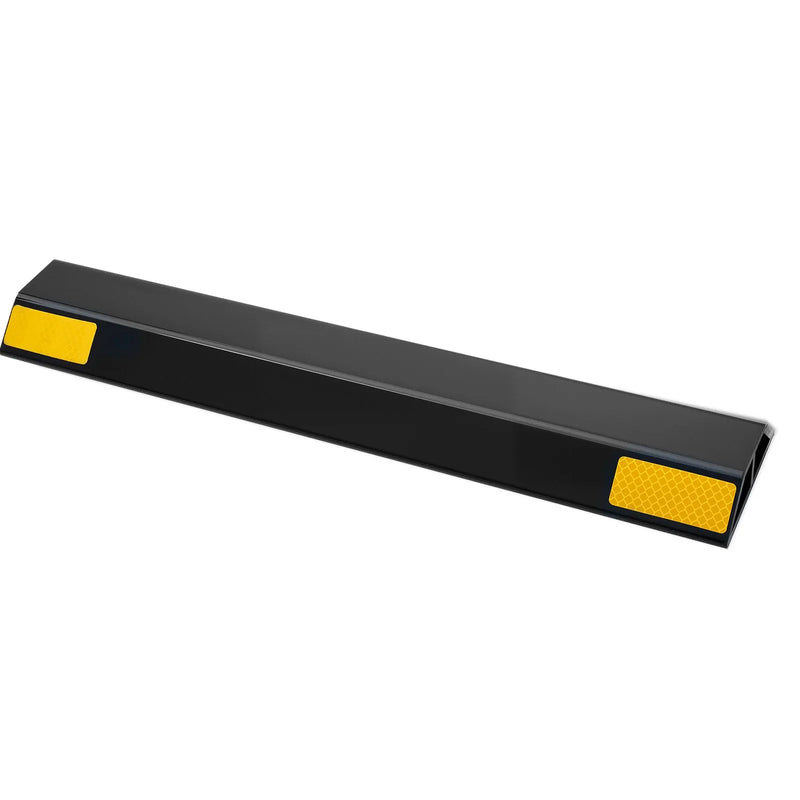 VEVOR stāvvietas apstādinātājs, 446 mm, 2 gab., pastiprināts PP materiāla garāžas grīdas ierobežotājs ar atstarojošām joslām, piemērots automašīnām, furgoniem un kravas transportlīdzekļiem