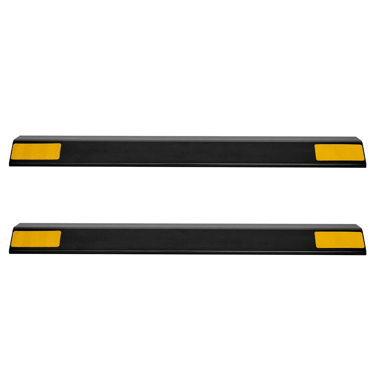 VEVOR Parking Stopper, 446 mm, 2 Pack, Reinforced PP Garage Floor Barrier with Reflective Strips, Suitable for Cars, Vans and Trucks