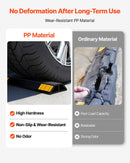 VEVOR stāvvietas apstādinātājs, 446 mm, 2 gab., pastiprināts PP materiāla garāžas grīdas ierobežotājs ar atstarojošām joslām, piemērots automašīnām, furgoniem un kravas transportlīdzekļiem