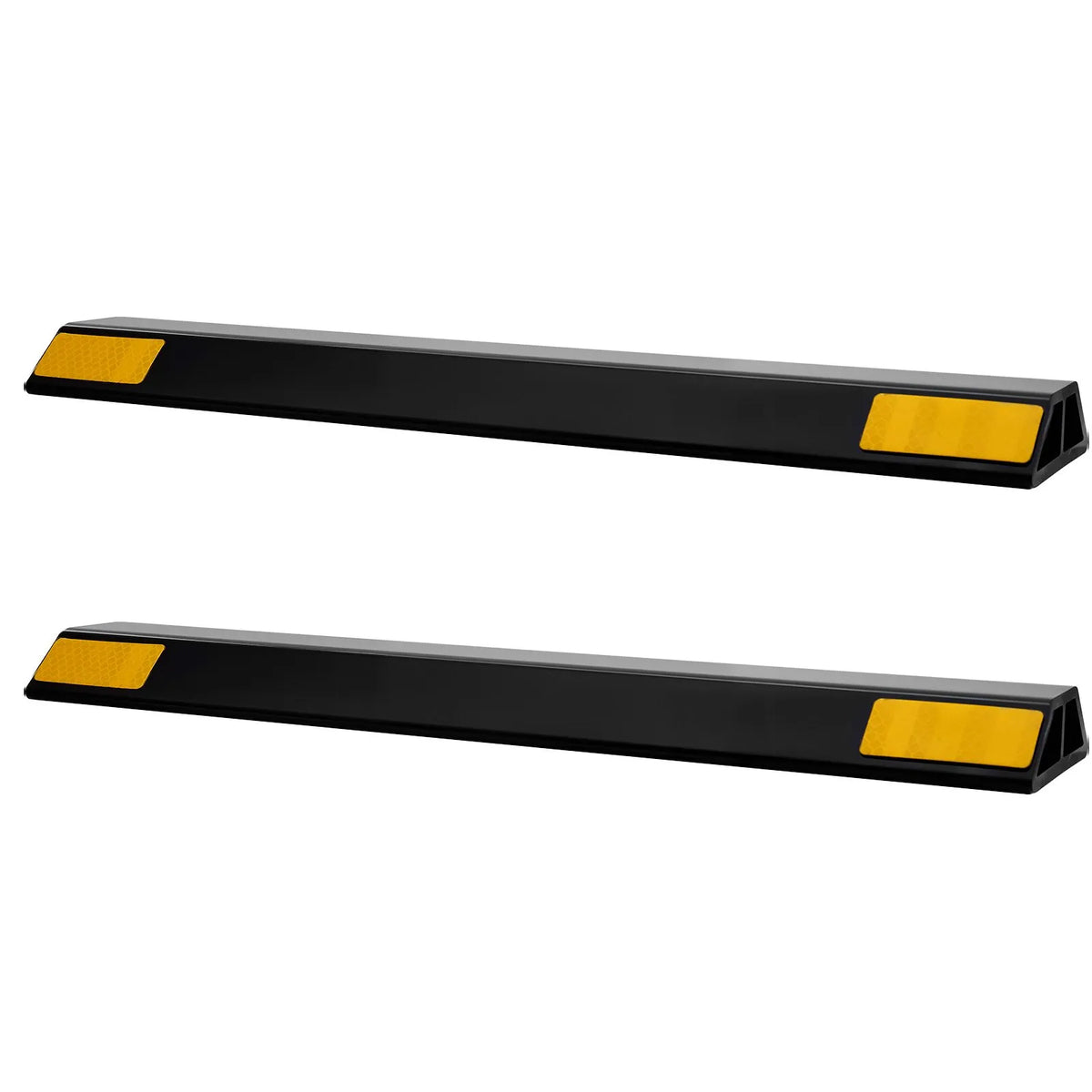 VEVOR Parking Stopper, 446 mm, 2 Pack, Reinforced PP Garage Floor Barrier with Reflective Strips, Suitable for Cars, Vans and Trucks