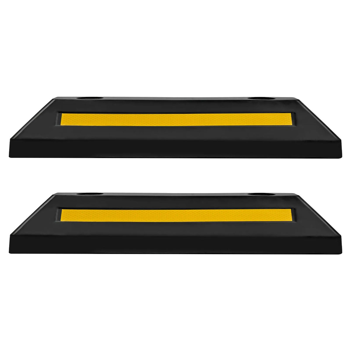 VEVOR Rubber Parking Stopper, 548 mm, 2 pcs, Reinforced Garage Floor Barrier with Reflective Strips for Cars, Vans and Trucks