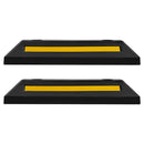 VEVOR gumijas stāvvietas apstādinātājs, 548 mm, 2 gab., pastiprināts garāžas grīdas ierobežotājs ar atstarojošām joslām automašīnām, furgoniem un kravas transportam