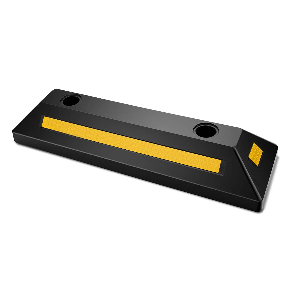 VEVOR Rubber Parking Stopper, 548 mm, 2 pcs, Reinforced Garage Floor Barrier with Reflective Strips for Cars, Vans and Trucks