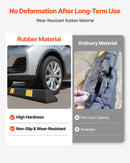 VEVOR gumijas stāvvietas apstādinātājs, 1840 mm, pastiprināts garāžas grīdas ierobežotājs ar atstarojošām joslām automašīnām, furgoniem un kravas transportam