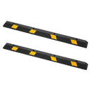 VEVOR gumijas stāvvietas apstādinātājs, 1840 mm, 2 gab., pastiprināts garāžas grīdas ierobežotājs ar atstarojošām joslām, piemērots automašīnām, furgoniem un kravas transportlīdzekļiem