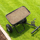 VEVOR stumjamais izkliedētājs ar 3,66 m izkliedes platumu, 33 cm visurgājēja riepas, regulējama padeves kontrole, 59 kg ietilpības tvertne, piemērots mēslojumam, sēklām un pretslīdes materiāliem