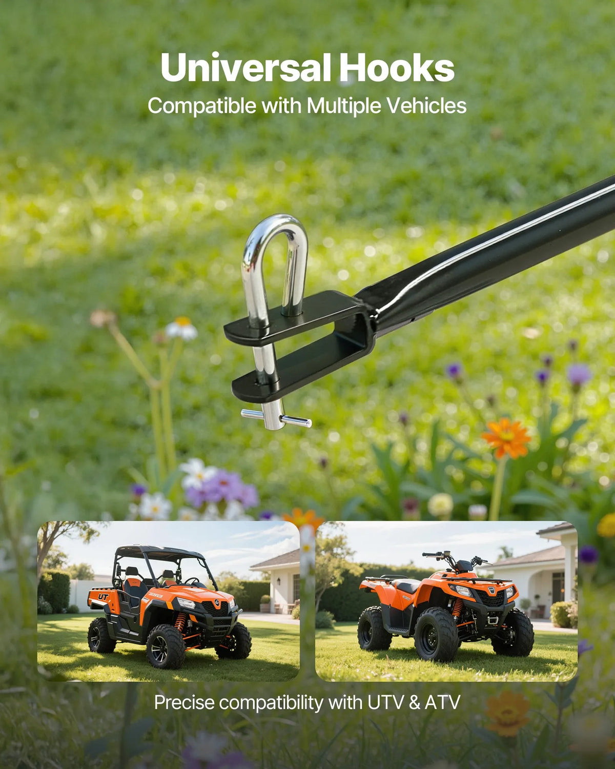 VEVOR Towed Broadcast Spreader, 59 kg Capacity, Garden Spreader Push or Tow with 33 cm Tyres, 30 Adjustable Settings and 3 m Spread Width, Lawn Spreaders for Seeds, Fertiliser, Salt and Ice Melt