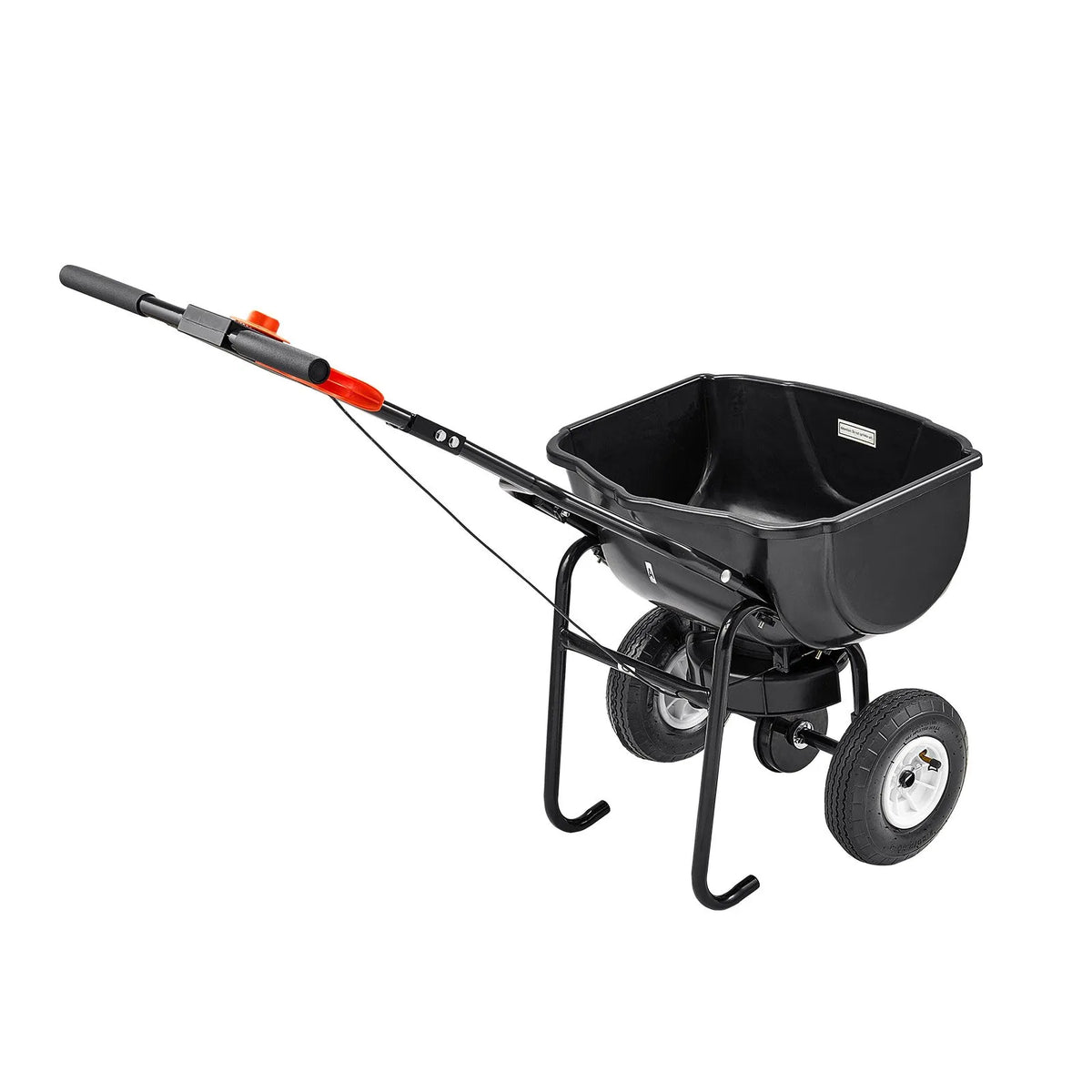VEVOR Push Spreader, 27 kg Capacity, Push-Type Spreader with Hopper Screen, 0–3 m Spread Width, 20 cm All-Terrain Pneumatic Tyres, Garden and Lawn Spreader for Seeds and Fertiliser