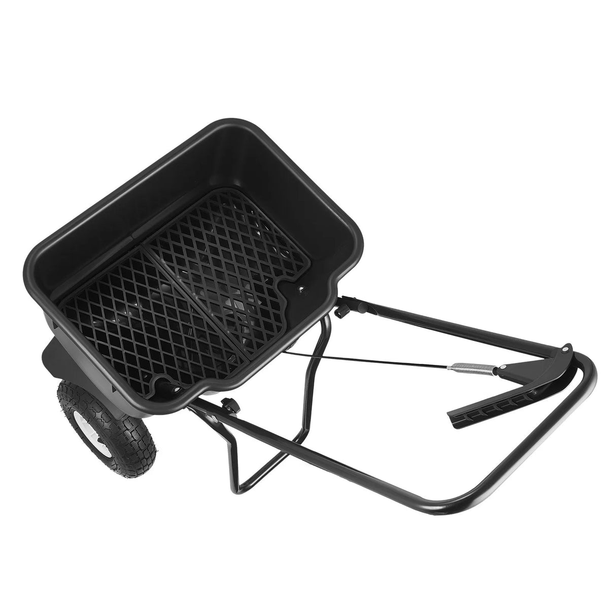 VEVOR stumjams zāliena kaisītājs ar 3,6 m kaisīšanas platumu, 36,3 kg ietilpība, izkliedes kaisītājs ar 254 mm visurgājēju riteņiem, piemērots sēklām, mēslojumam un sālim ledus kausēšanai - ZEMLETES.LV