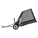 VEVOR piekabes tipa zāliena slaucītājs, 26,7 cm darba platums, 736 l liela savākšanas tvertne, regulējams slaucīšanas augstums, pastiprinātas konstrukcijas lapu un zāles savācējs ar iztukšošanas trosi, velkams zāles un gružu savācējs