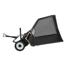 VEVOR piekabes tipa zāliena slaucītājs, 122 cm darba platums, 26 cu. ft savākšanas maiss, lapu un zāles savācējs ar iztukšošanas trosi, regulējams slaucīšanas augstums, dārzam un saimniecībai