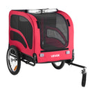 VEVOR suņu velopiekabe ar līdz 45 kg kravnesību, salokāms rāmis ar ātrās atvienošanas riteņiem, universāls velosavienotājs, atstarotājs, karogs un iekšējā pavada