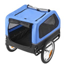 VEVOR velopiekabe suņiem, kravnesība līdz 40 kg, salokāms rāmis ar ātrās atvienošanas riteņiem, universāls velosavienotājs, atstarotājs, karogs un iekšējā pavada