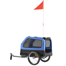 VEVOR velopiekabe suņiem, kravnesība līdz 40 kg, salokāms rāmis ar ātrās atvienošanas riteņiem, universāls velosavienotājs, atstarotājs, karogs un iekšējā pavada