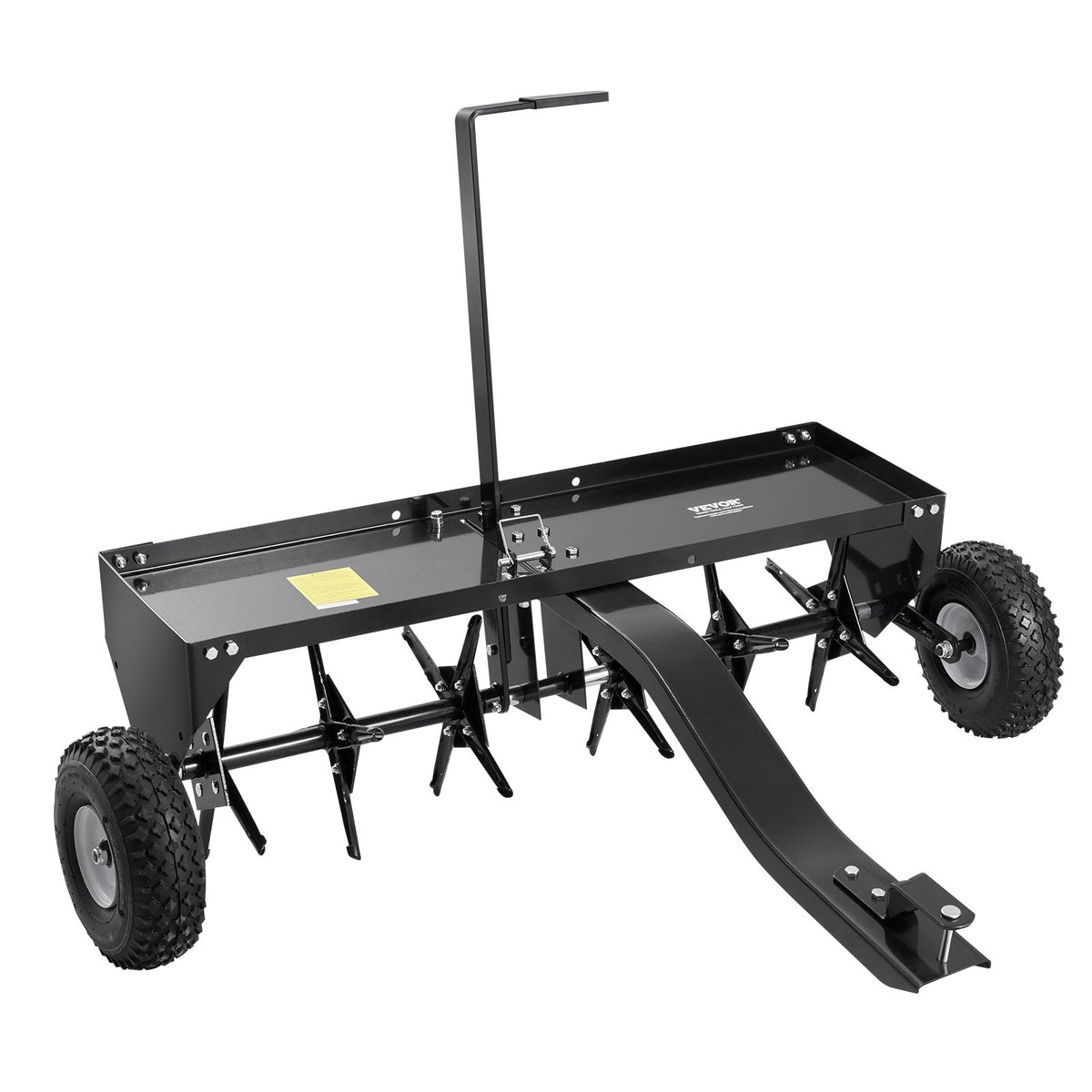 VEVOR Tow-Behind Lawn Aerator 1016 mm with Universal Hitch, Lawn Aeration Machine with Staggered Iron Spikes for Lawns, Gardens and Farms