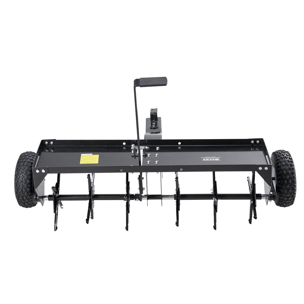 VEVOR Tow-Behind Lawn Aerator 1016 mm with Universal Hitch, Lawn Aeration Machine with Staggered Iron Spikes for Lawns, Gardens and Farms