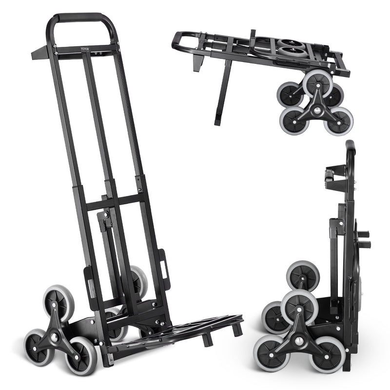 VEVOR kāpņu rati, salokāmi, smagām kravām līdz 210 kg, ar 6 riteņiem