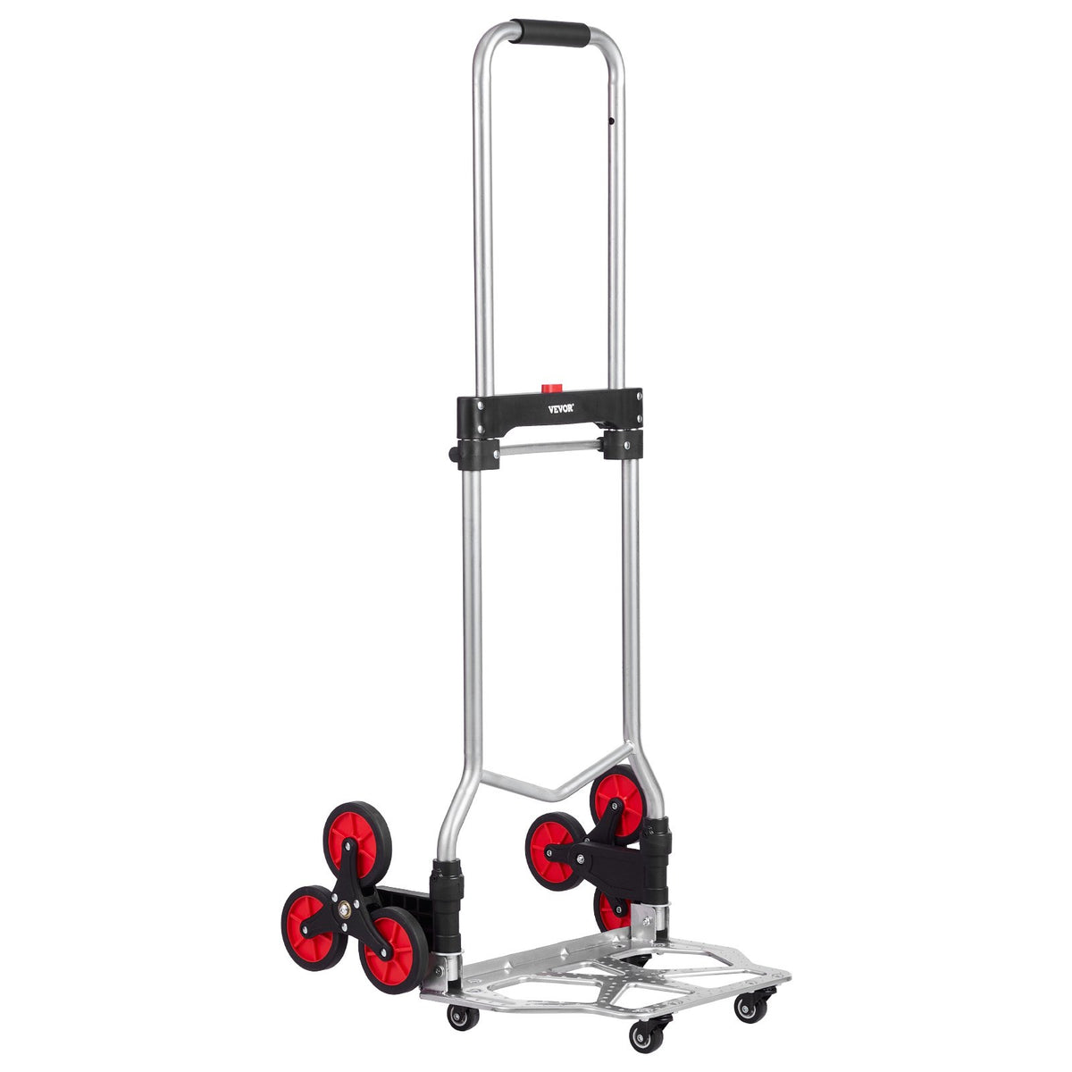 VEVOR Folding Stair Climbing Hand Truck, Heavy-Duty Capacity 118 kg, 10 Wheels