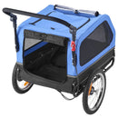 VEVOR suņu velopiekabe 2 in 1 ar līdz 40 kg kravnesību, salokāms rāmis ar ātrās atvienošanas riteņiem, universāls velosavienotājs un iekšējā pavada