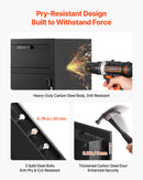 VEVOR 34 l iemaksas seifs ar priekšējo iemaksas atveri, digitālo tastatūru un rezerves atslēgām, izturīgs divu līmeņu naudas un dokumentu noguldījumu seifs skaidrai naudai, bankas kvītīm, rotaslietām, dokumentiem un rēķiniem, melns