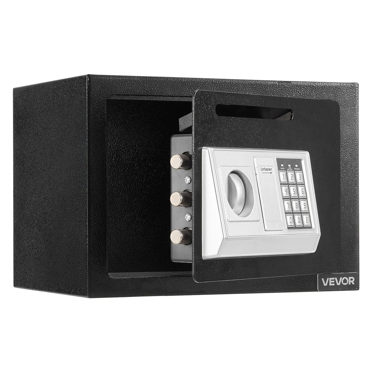 VEVOR 17 L Drop Safe with Front Deposit Slot, Password Lock and Rotating Handle, Durable Compact Cash Deposit Safe for Cash, Bank Receipts, Jewellery, Documents and Bills, Black