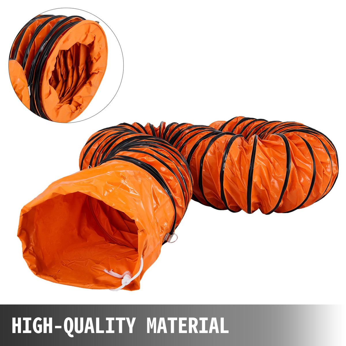 VEVOR 10 M/32ft PVC Flexible Air Duct Hose 300 MM/12 Inch Diameter for Exhaust Fans