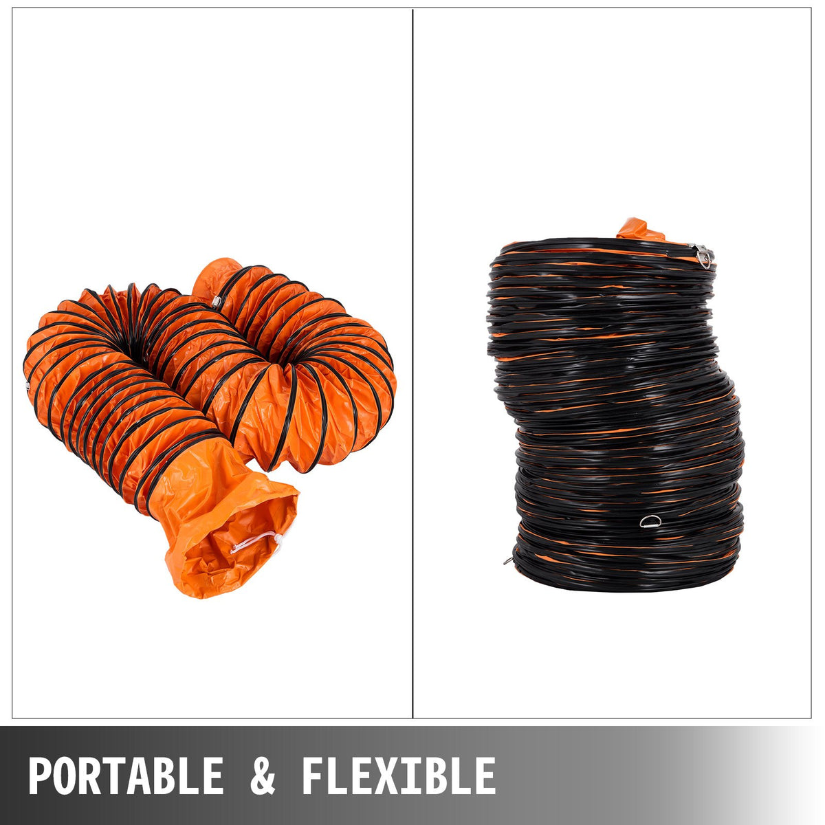 VEVOR 10 M/32ft PVC Flexible Air Duct Hose 300 MM/12 Inch Diameter for Exhaust Fans