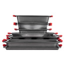 VEVOR Cepešpannu komplekts 10 gabali, nelipīgs oglekļa tērauda komplekts ar silikona rokturiem